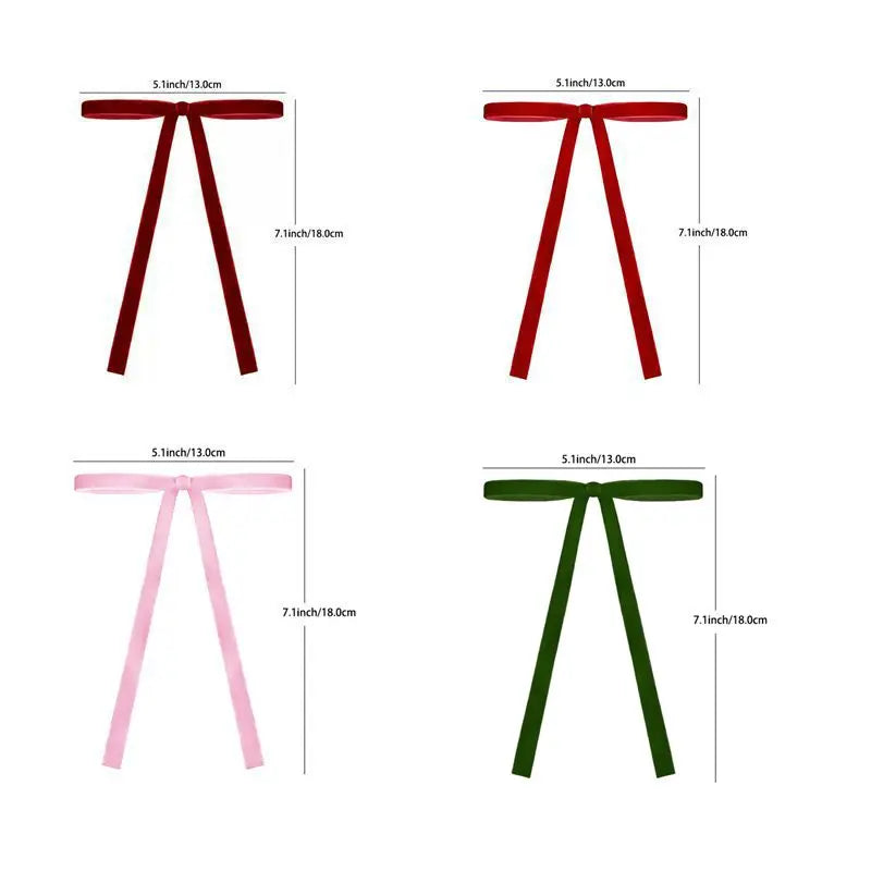 Velvet Christmas Tree Bows (10-Pack)
