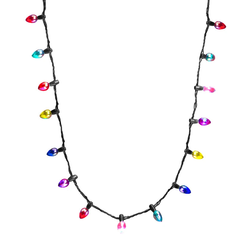 Light-Up Christmas Bulb Necklace