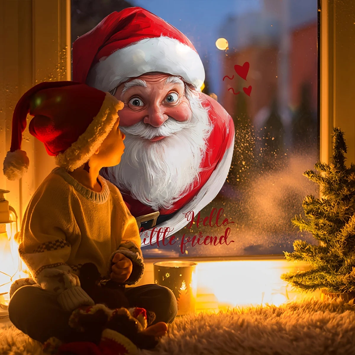 3D Santa Window Sticker