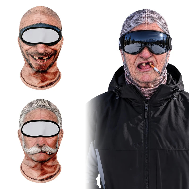 Santa Grandpa Face Ski Mask (Funny Stocking Stuffer)