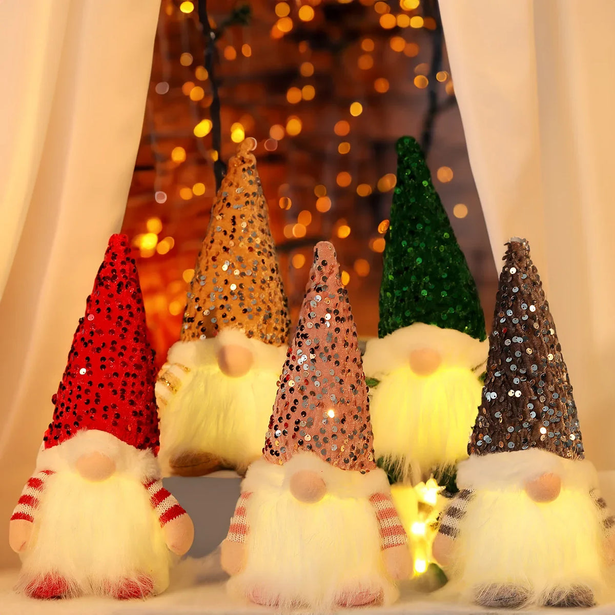 Glowing Christmas Gnomes (Mr & Mrs Pair)