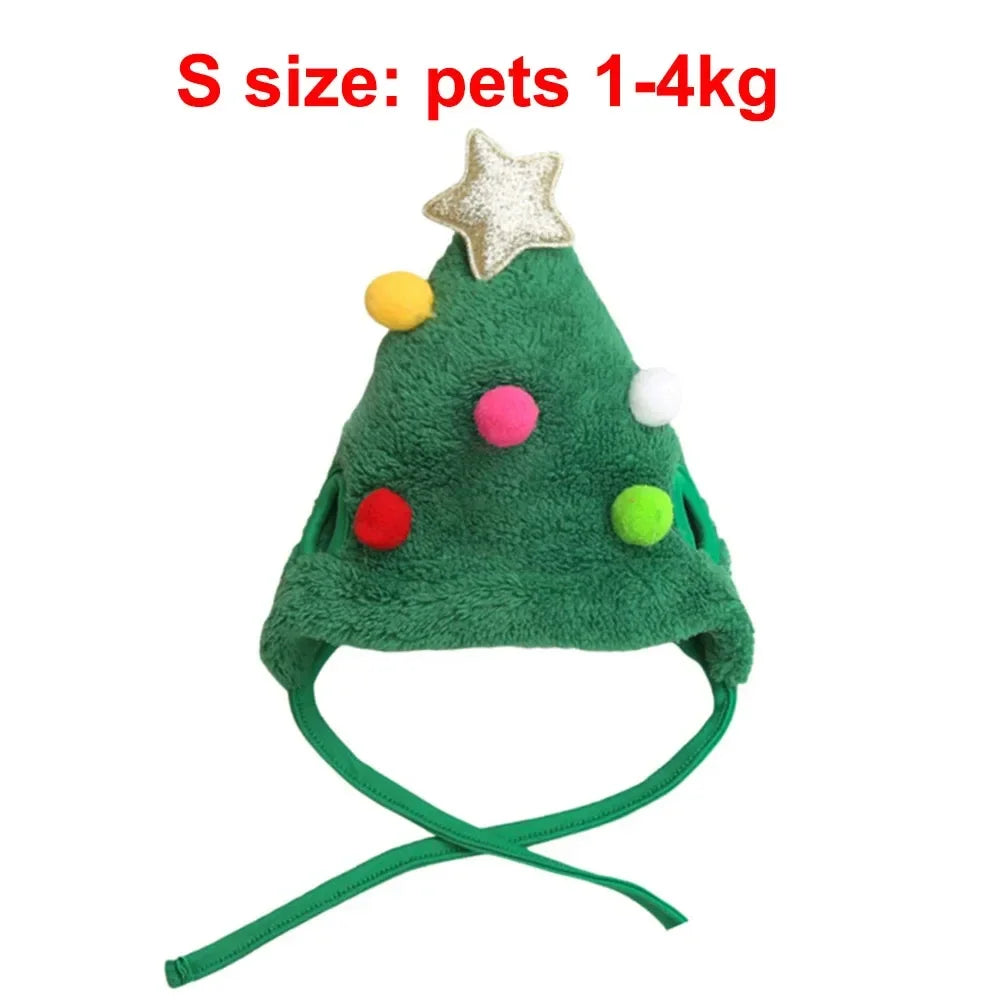 Pet Christmas Hat or Bib (Reindeer, Tree & Santa)