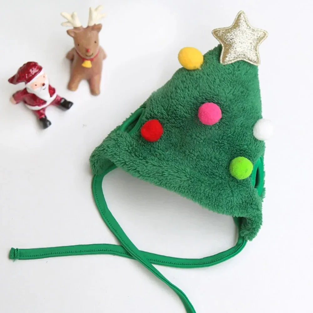 Pet Christmas Hat or Bib (Reindeer, Tree & Santa)